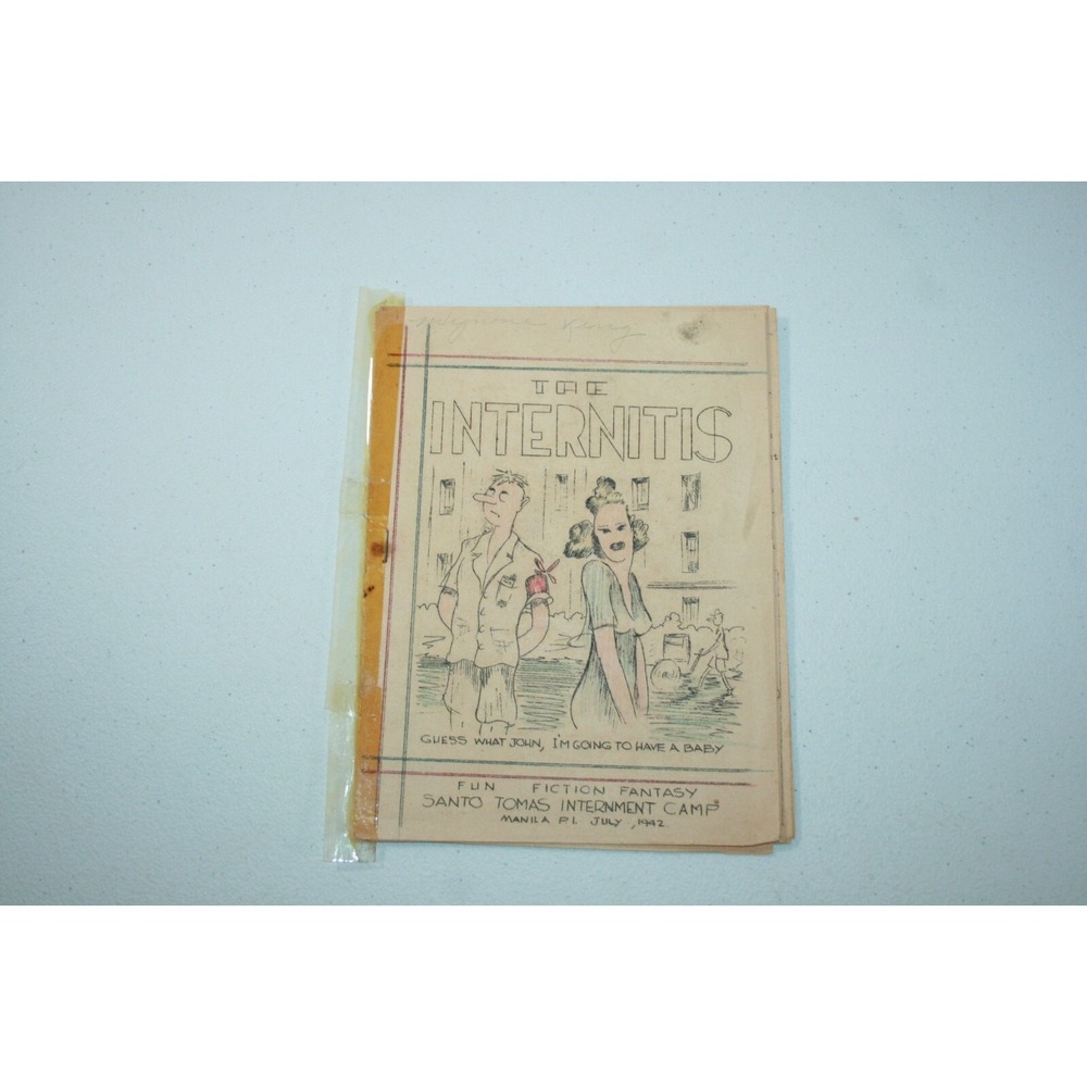 RARE WW2 Santo Tomas Internment Camp POW The Internitis July 1942 Newspaper Book